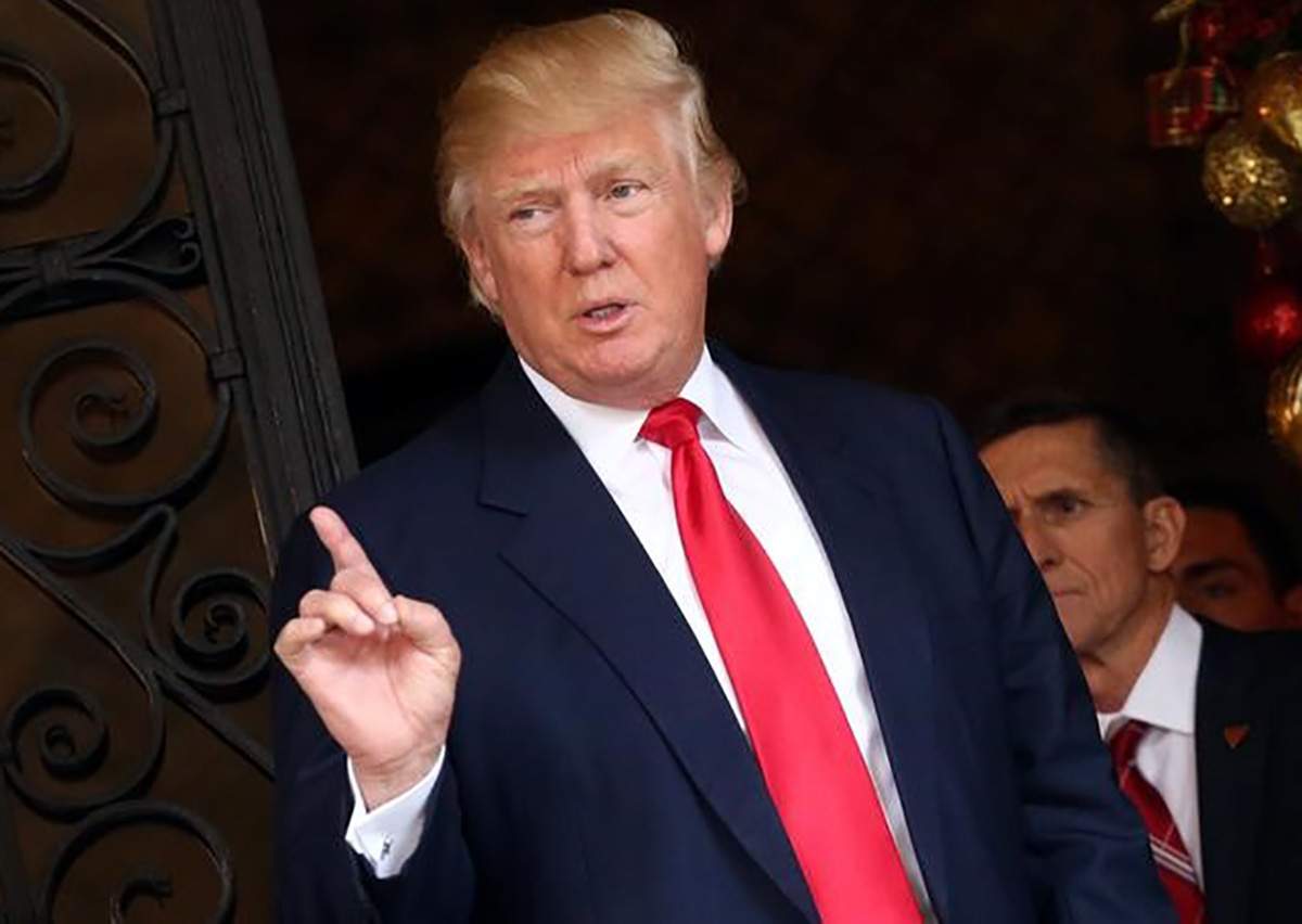 U.S. President-elect Donald Trump talks to members of the media at Mar-a-Lago estate in Palm Beach, Florida, U.S., December 21, 2016. 