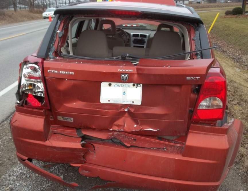 Police say the car seat was properly installed and everyone involved was wearing seat belts.
