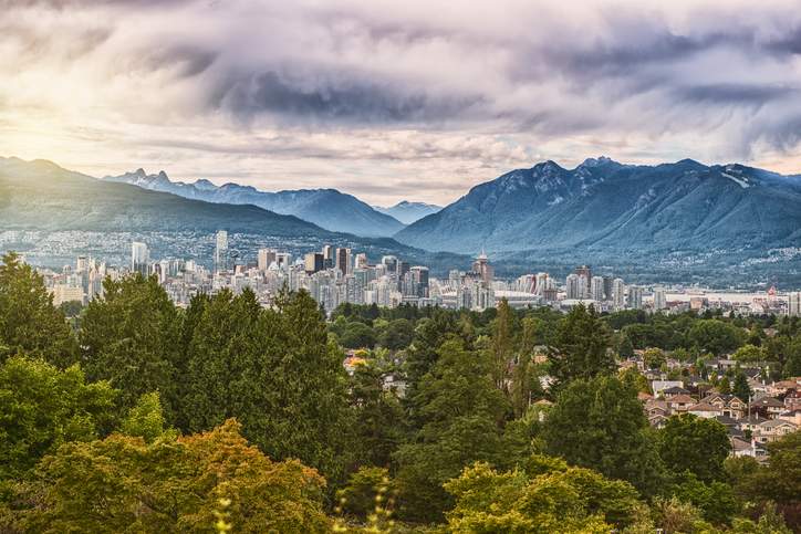 Vancouver skyline.