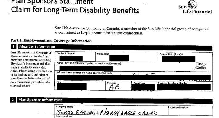 A document from an online leak of sensitive Grey Eagle Resort and Casino employee information.