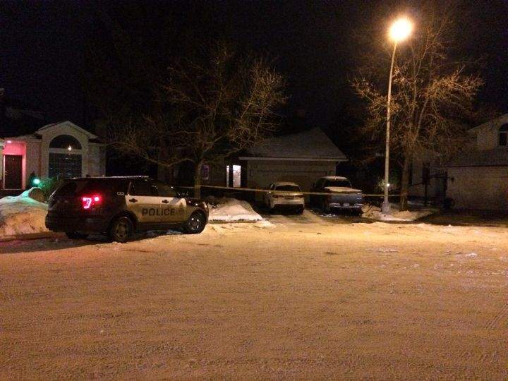 The Edmonton Police Service investigates after two bodies were discovered in a home on Heagle Crescent in the city’s southwest on Jan. 17, 2017.