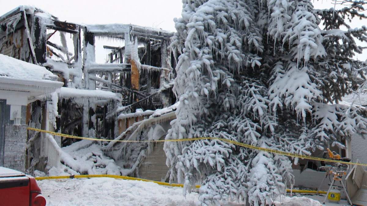 The aftermath of a house fire in Douglas Glen on Monday, Jan. 9, 2017.