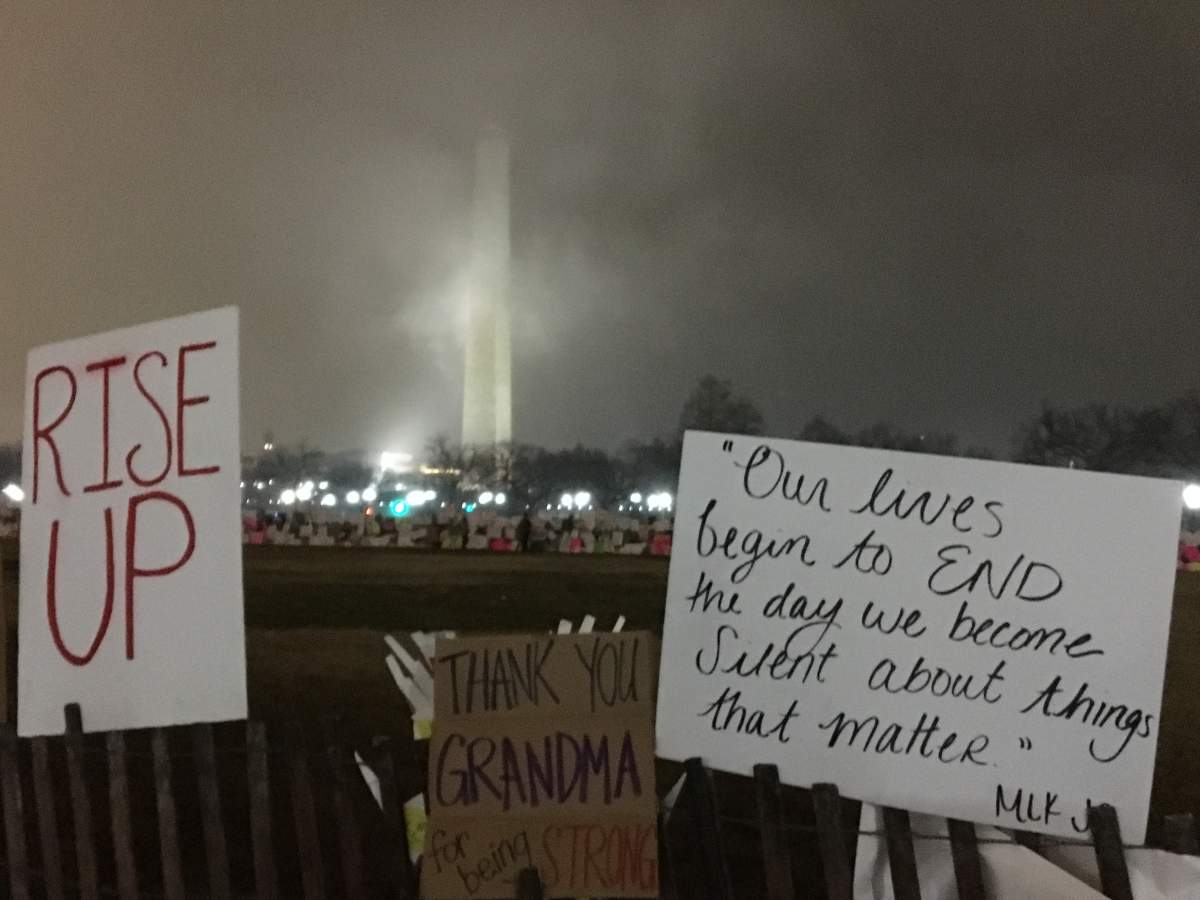 Signs from the Women's March on Washington