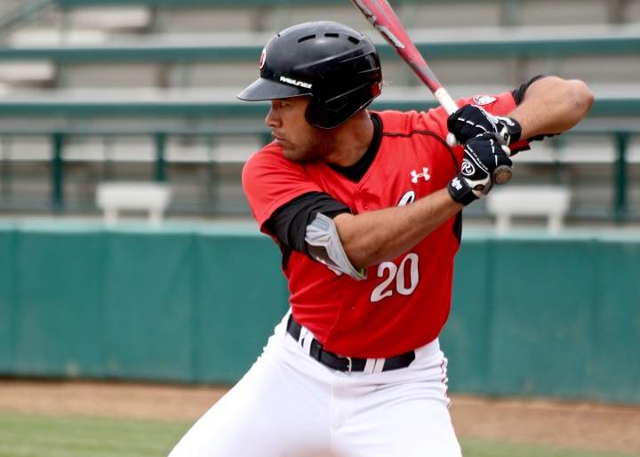 New Winnipeg Goldeyes' first baseman Kellen Marruffo with the University of Utah. 