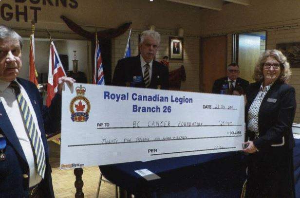 Kelowna legion donates $30k to cancer foundation - image