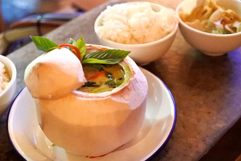 Green coconut curry at Pai.