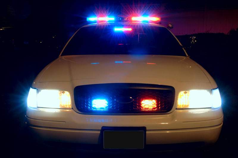 Police lights.
