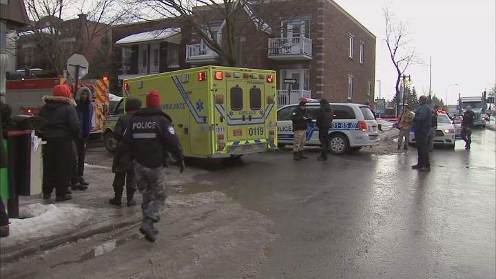 Montreal police investigate stabbing in Villeray Wednesday. A 16-year-old boy is facing attempted murder charges in connection with the assault. Thursday, Jan. 12, 2017.