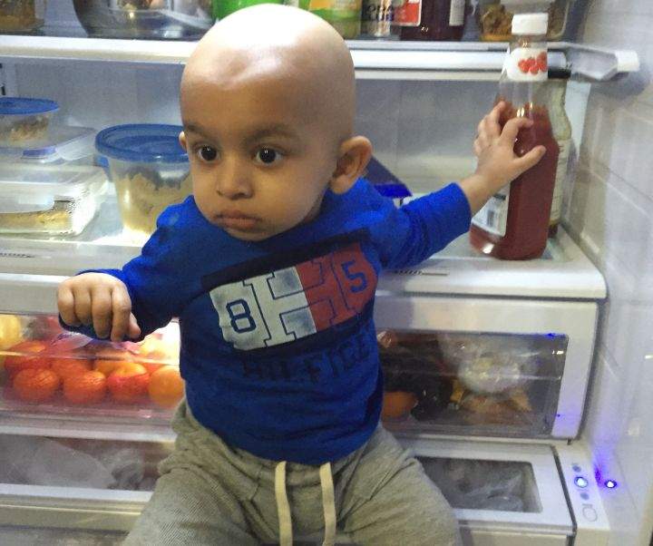 15-month-old leukemia patient Tegveer Minhas
