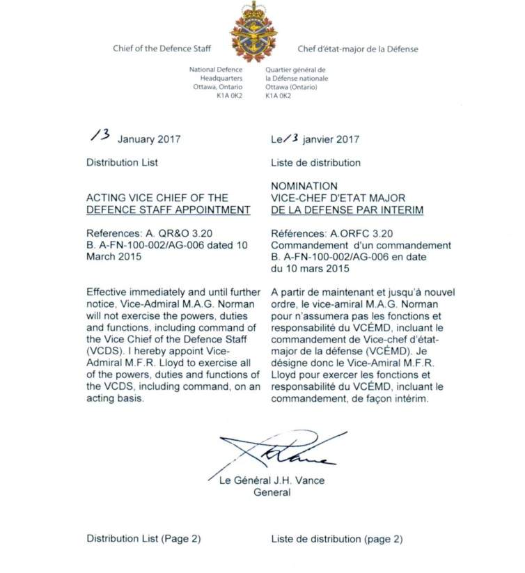 Vice-chief of defence staff ‘relieved’ of duties without explanation - image
