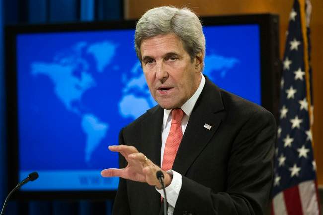 Secretary of State John Kerry speaks during a news conference at the State Department in Washington, Jan. 5, 2017.