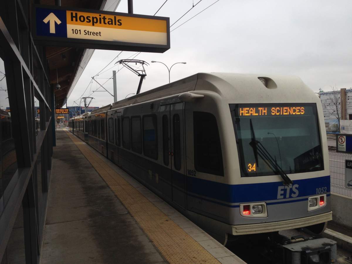 The Kingsway/RAH LRT Station as trains on the Metro LRT Line start running at full speed on Feb. 19, 2017.