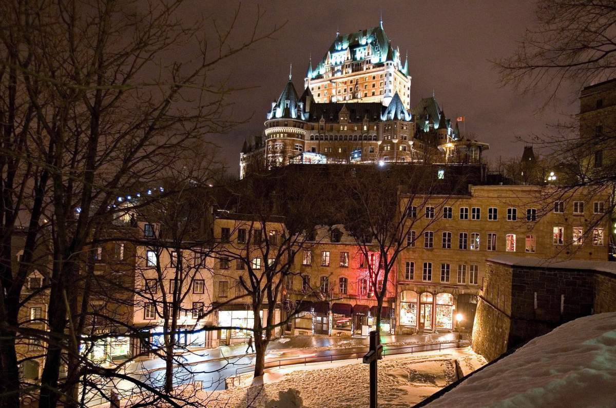 The Chateau Frontenac overlooking old historic Quebec City, Sunday, Dec. 10, 2006.