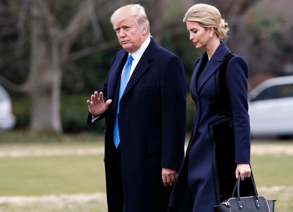 In this Feb. 1, 2017, photo, President Donald Trump, accompanied by his daughter Ivanka, waves as they walk to board Marine One on the South Lawn of the White House in Washington. She may have no official White House title. But Ivanka Trump is already proving that she is an unofficial power player. The first daughter has made clear that she wants to work on policy and support her father.