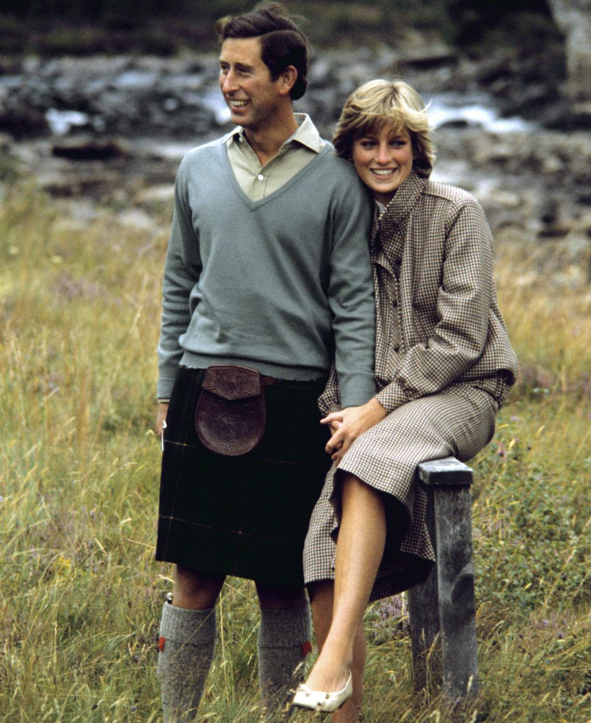 FILE – In this Aug. 19, 1981 file photo, Britain’s Prince Charles and Diana, Princess of Wales pose for photographers during their honeymoon in Balmoral, Scotland. (PA via AP, file)