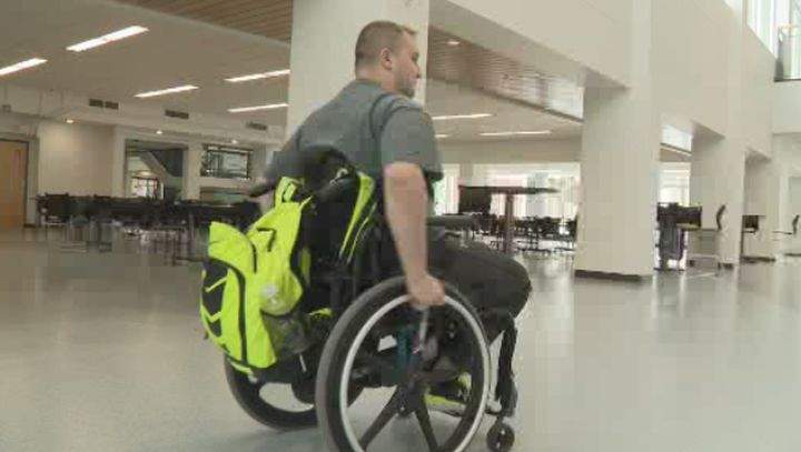 Alex McEwan was paralyzed in a tobogganing accident in Jan. 2016.