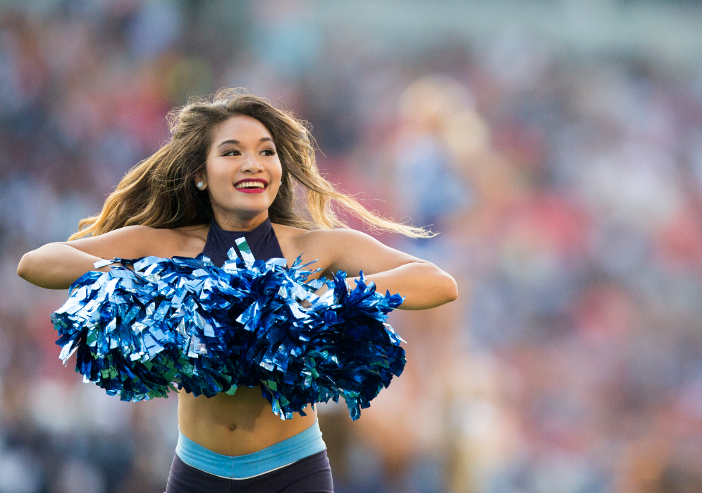 A Toronto Argonauts cheerleader.