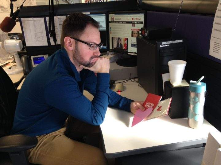 Brenton Driedger, a self-proclaimed Valentine’s curmudgeon.