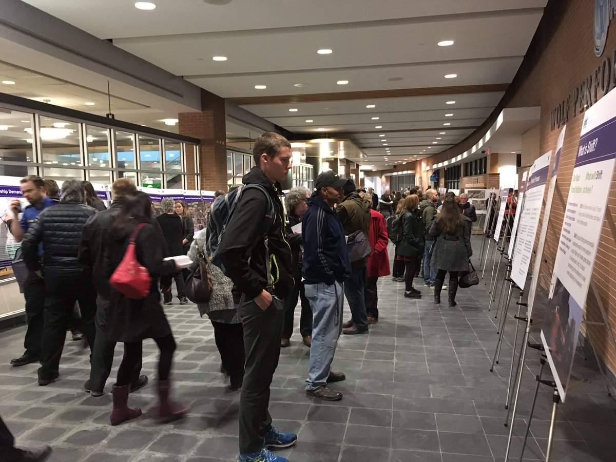 Bus rapid transit meeting at London's Central Library.