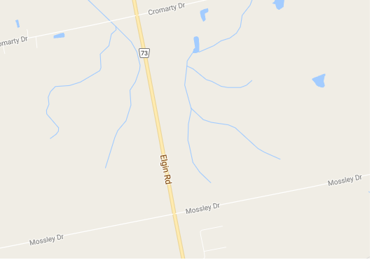Male driver injured in single vehicle crash on Elgin Rd.