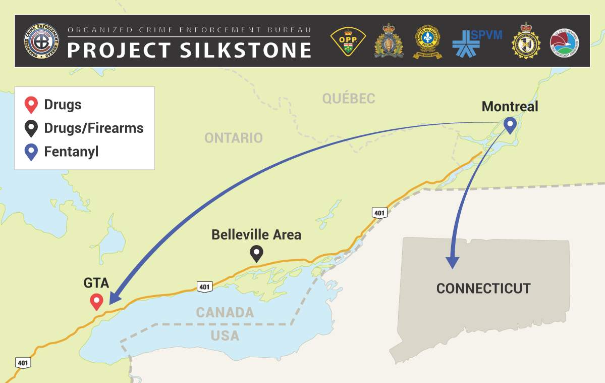 18 charged, $3M in drugs and fentanyl seized in Ontario, Quebec organized crime probe - image