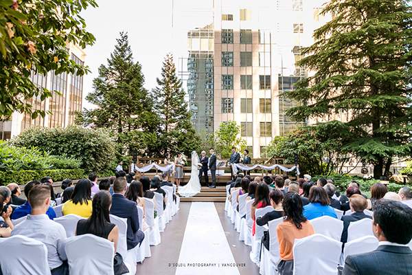 A wedding at the Four Seasons Hotel in Vancouver.