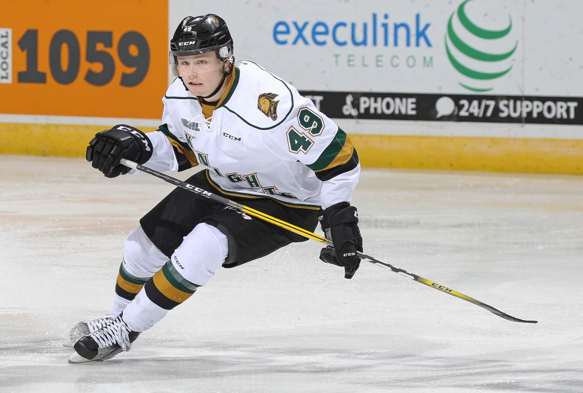 OHL forward Max Jones of the London Knights.