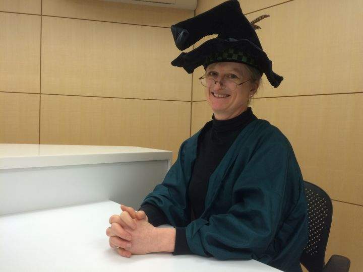 U of C professor Alice Woolley portrays Hogwarts professor Minerva McGonagall in February 2017.