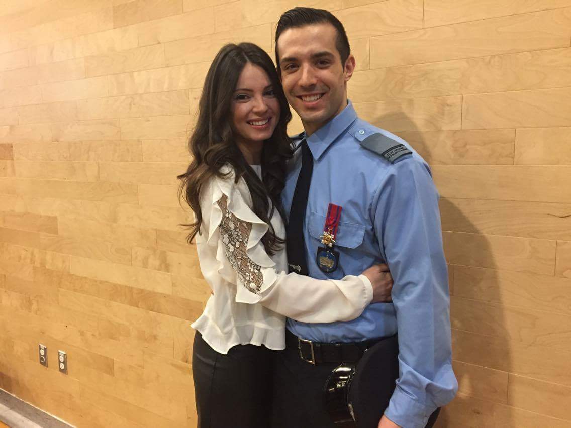 James Santos, a survivor of the Dawson College shooting in 2006, graduates, Friday, Feb. 24, 2017.