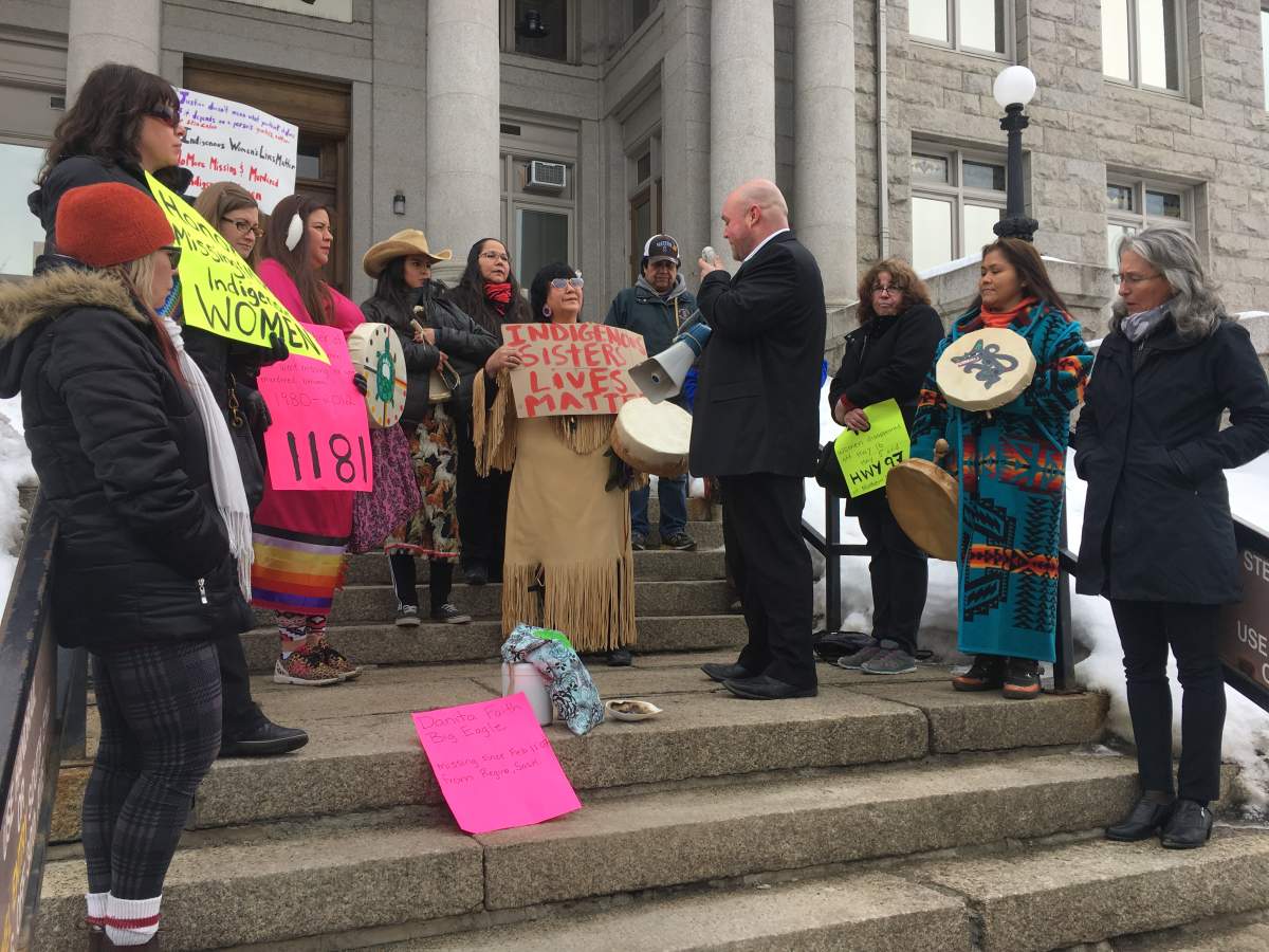 Missing and murdered women vigil in Vernon.