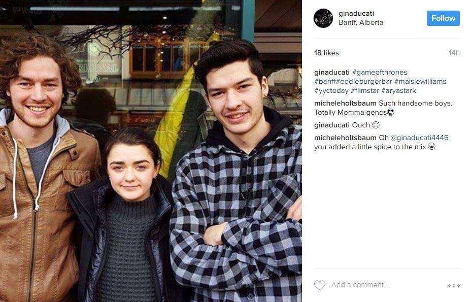 ‘Game of Thrones’ star Maisie Williams visits Banff, Calgary - image