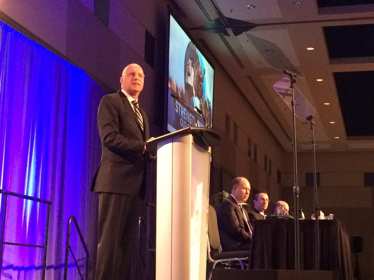 Mayor Matt Brown delivers a state of the city address on Jan. 31, 2017. The London mayor announced he will not be seeking re-election.