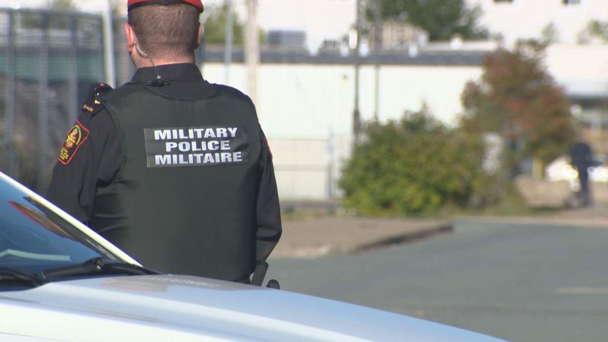 Canadian Forces Base Halifax's Windsor Park was searched by police after a bomb threat was found on Oct. 6, 2016.