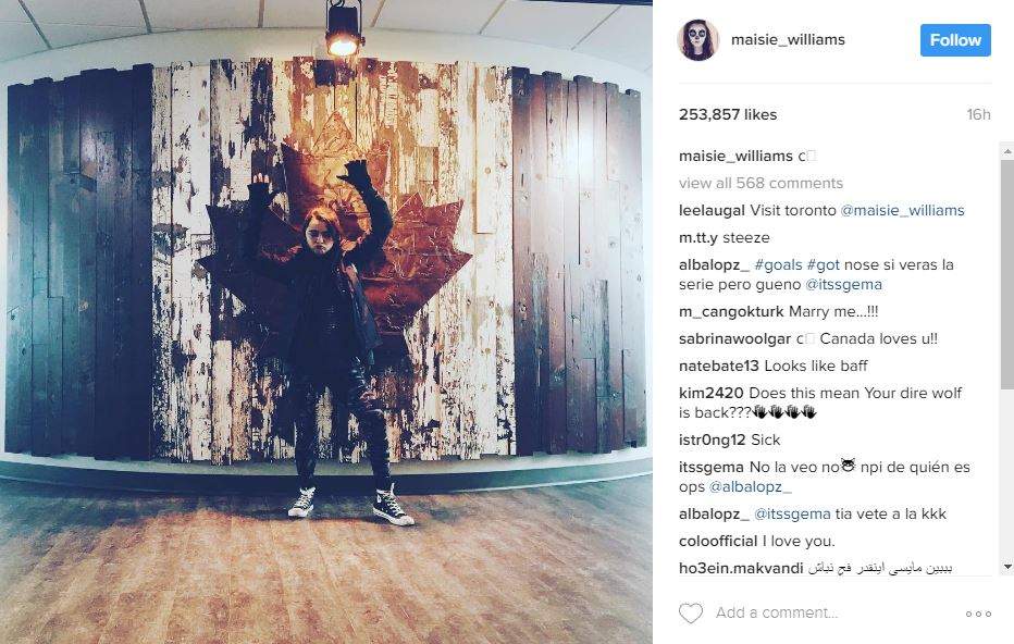 ‘Game of Thrones’ star Maisie Williams visits Banff, Calgary - image