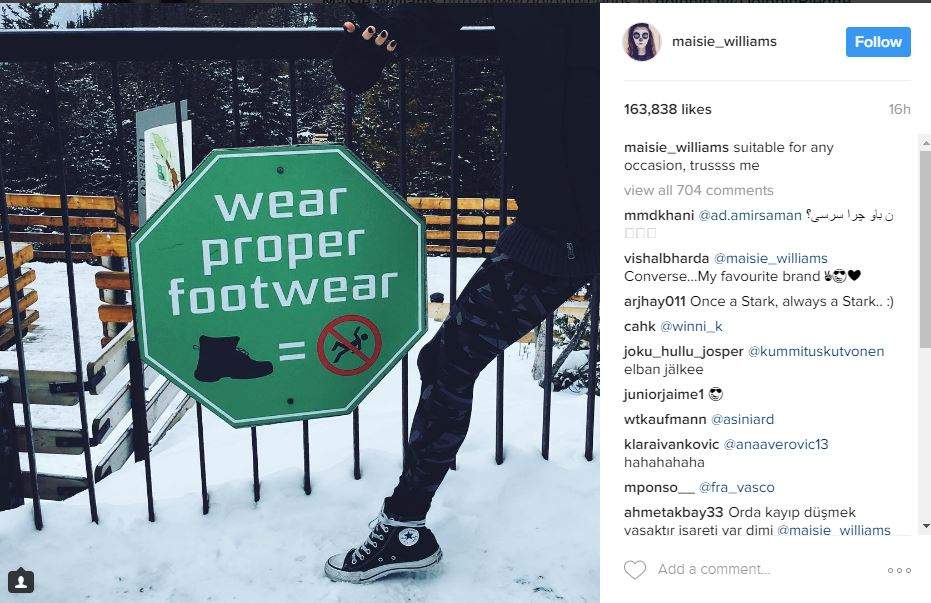 ‘Game of Thrones’ star Maisie Williams visits Banff, Calgary - image