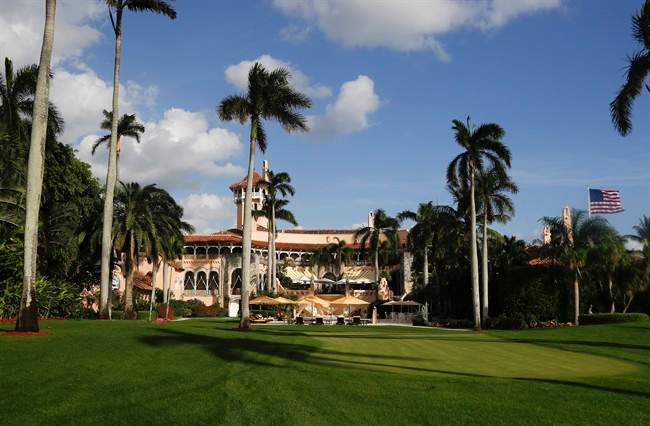 Mar-a-Lago is seen from the media van window in Palm Beach, Fla., Nov. 27, 2016.