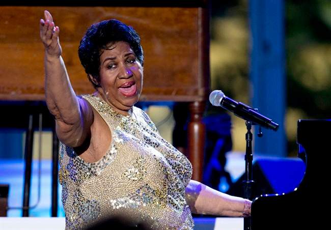 FILE - In this April 29, 2016 file photo, Aretha Franklin performs at the International Jazz Day Concert on the South Lawn of the White House of the Washington.