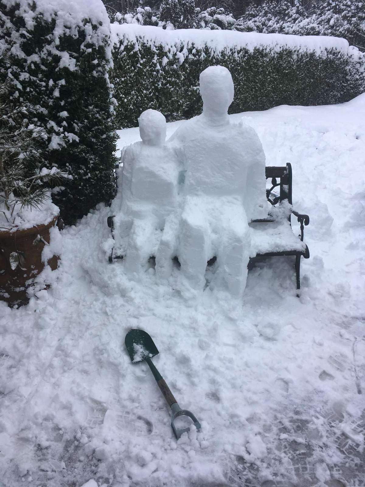 From ‘beached’ snow orcas to snowboarding in the streets, B.C. residents are embracing the snow - image