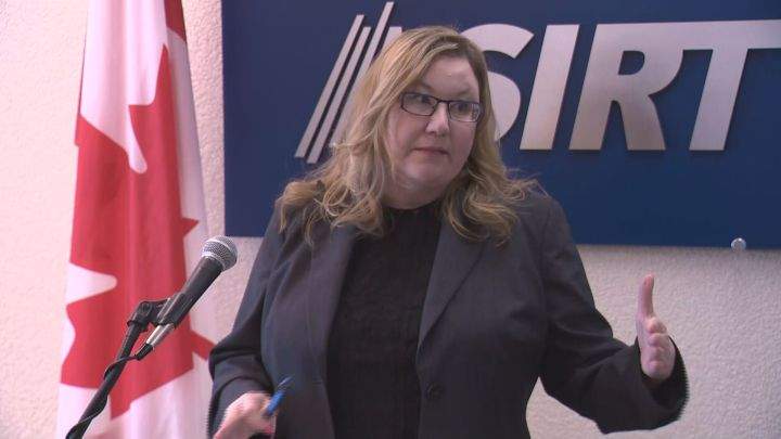 ASIRT’s executive director Susan Hughson speaks to reporters on Feb. 8, 2017.