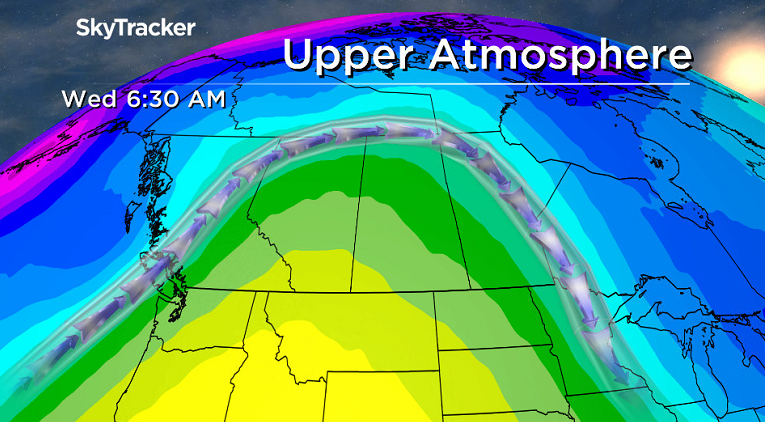 Upper ridge of high pressure builds in the sunshine and heat this week.