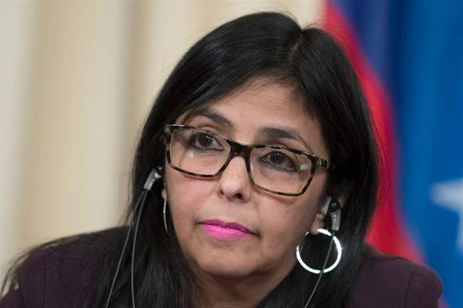 In this Feb. 6, 2017 file photo, Venezuela’s Foreign Minister Delcy Rodriguez attends a news conference in Moscow, Russia.