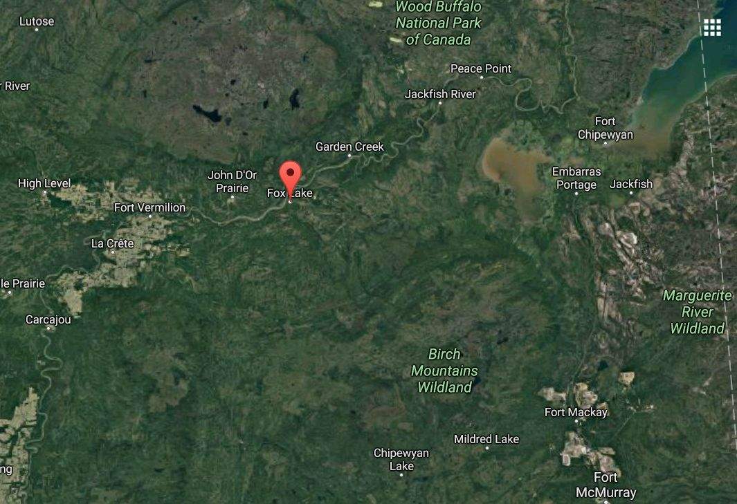 The small community of Fox Lake is located in northern Alberta. 