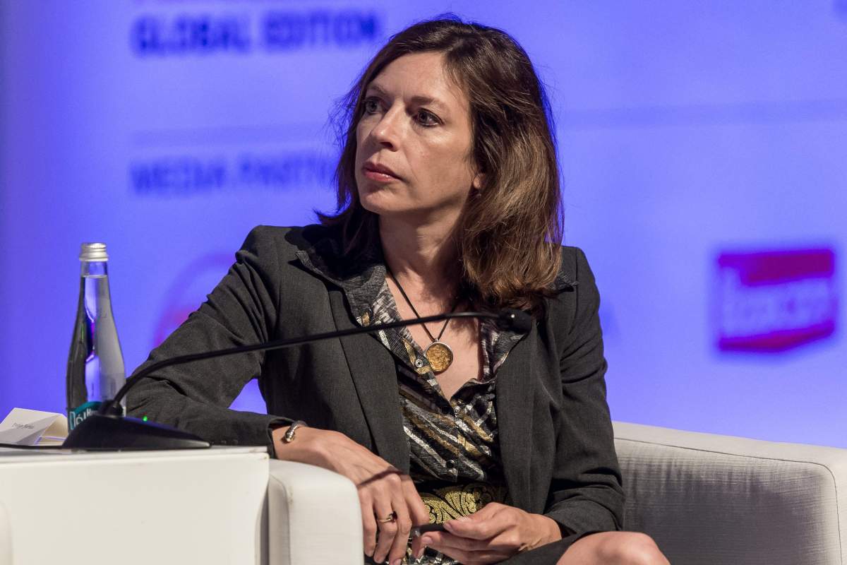 Former U.S. deputy assistant secretary of defense Evelyn Farkas is seen during a panel discussion during the Wroclaw Global Forum in Wroclaw, Poland, on June 2, 2016.