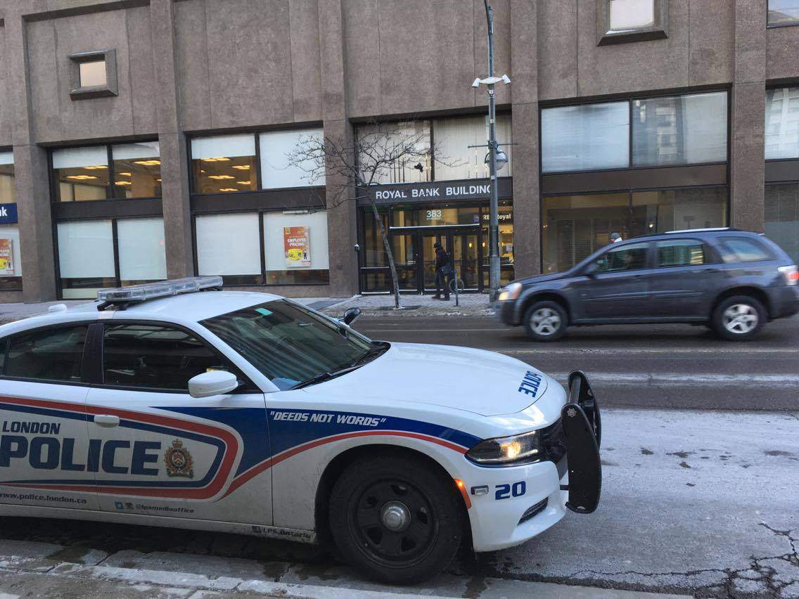 A Royal Bank of Canada branch on Richmond Street near King Street was the target of a robbery Friday afternoon.