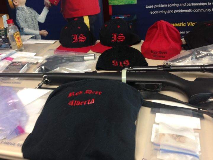 ALERT showed the above gang paraphernalia at a press conference March 14, 2017.