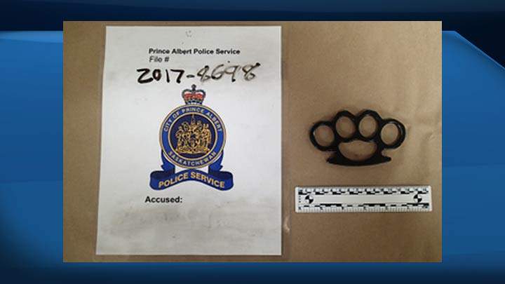 A traffic stop in Prince Albert, Sask., on March 24 resulted in police seizing weapons.