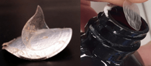Plastic seal from Buckley’s Mixture which may present a potential choking hazard.