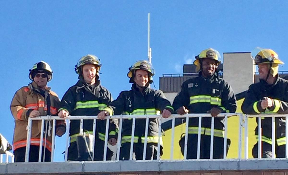 Winnipeg firefighters camp out on Osborne Street firehall.