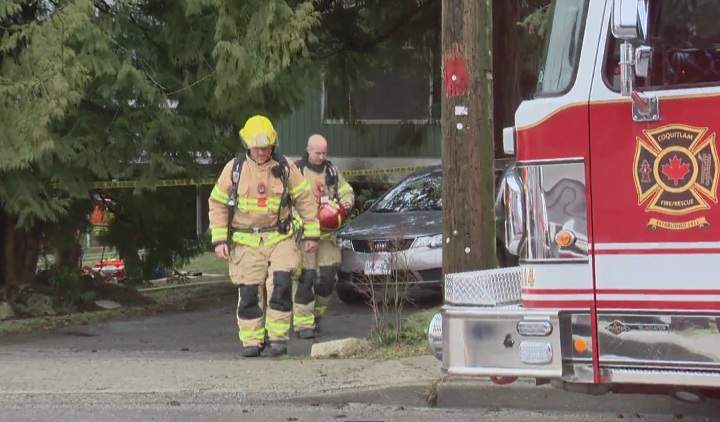 A man was found dead inside a Coquitlam home following a house fire. 