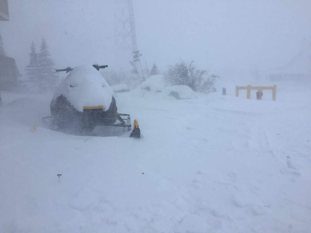 Looking down Hendry street in Churchill Tuesday afternoon.